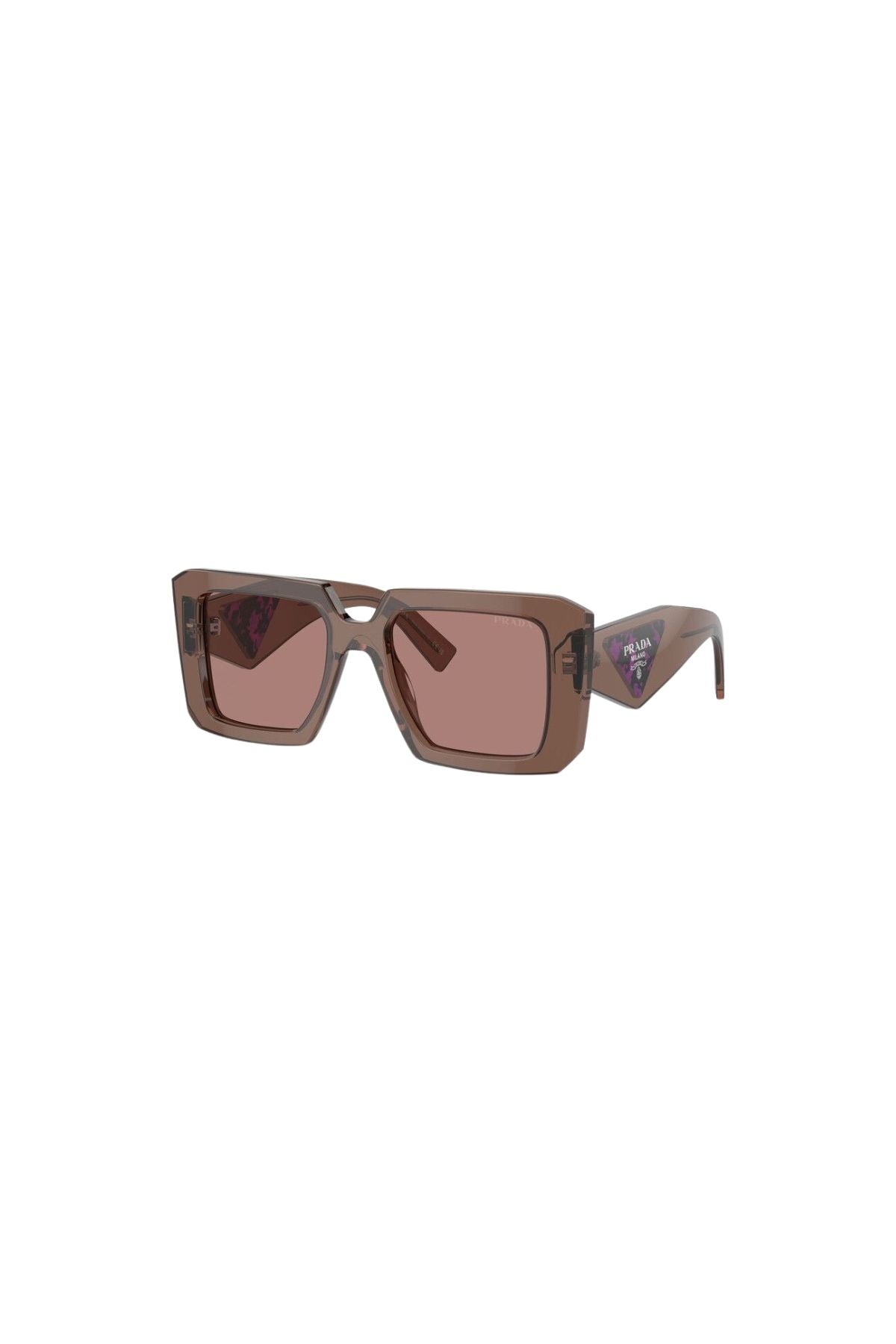 Prada Square Framed Sunglasses - Transparent Brown