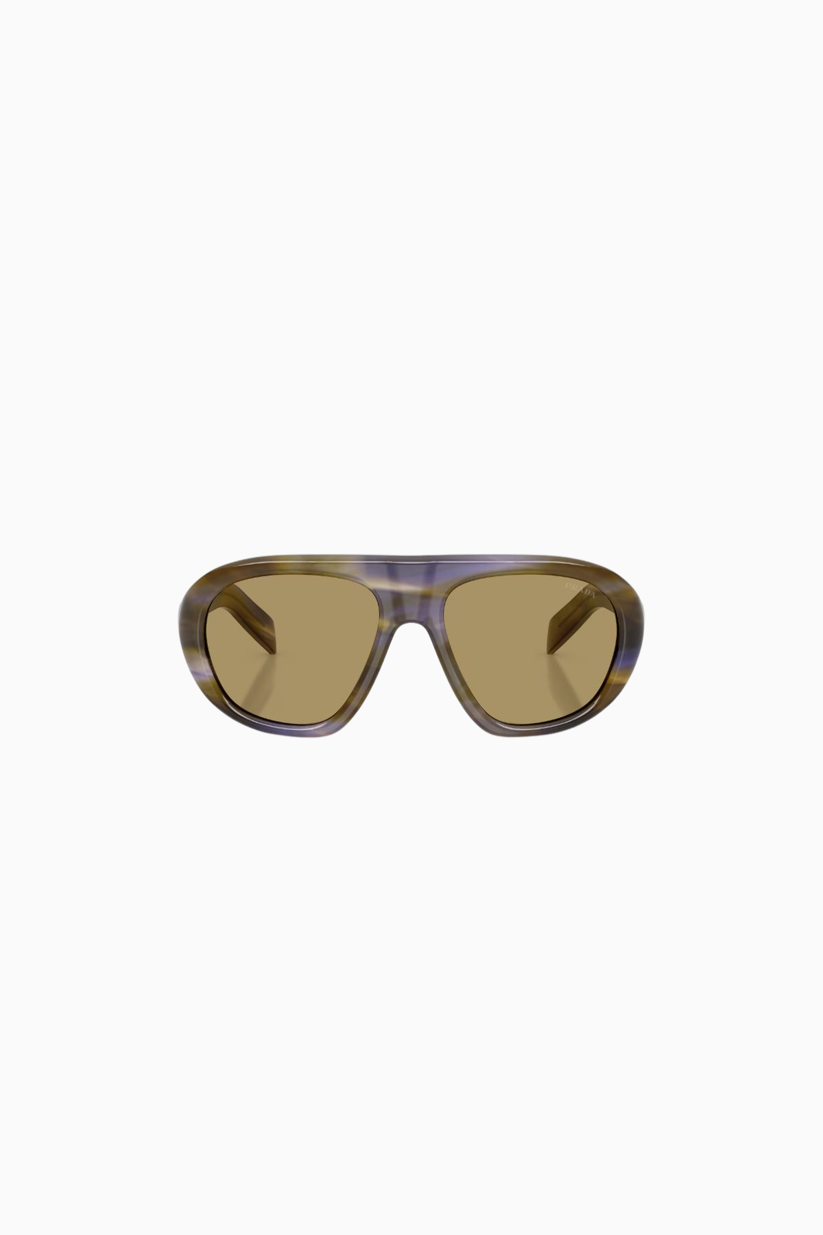 SUNNIES New PRADA Sunglasses Brown Striped Laguna Aviator Shield Mask New New PRADA Sunglasses Brown Striped Laguna | Mercari main image 3