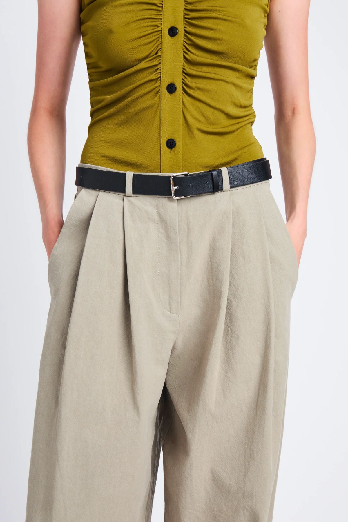 Proenza Schouler White Label Helena Pant - Bayleaf