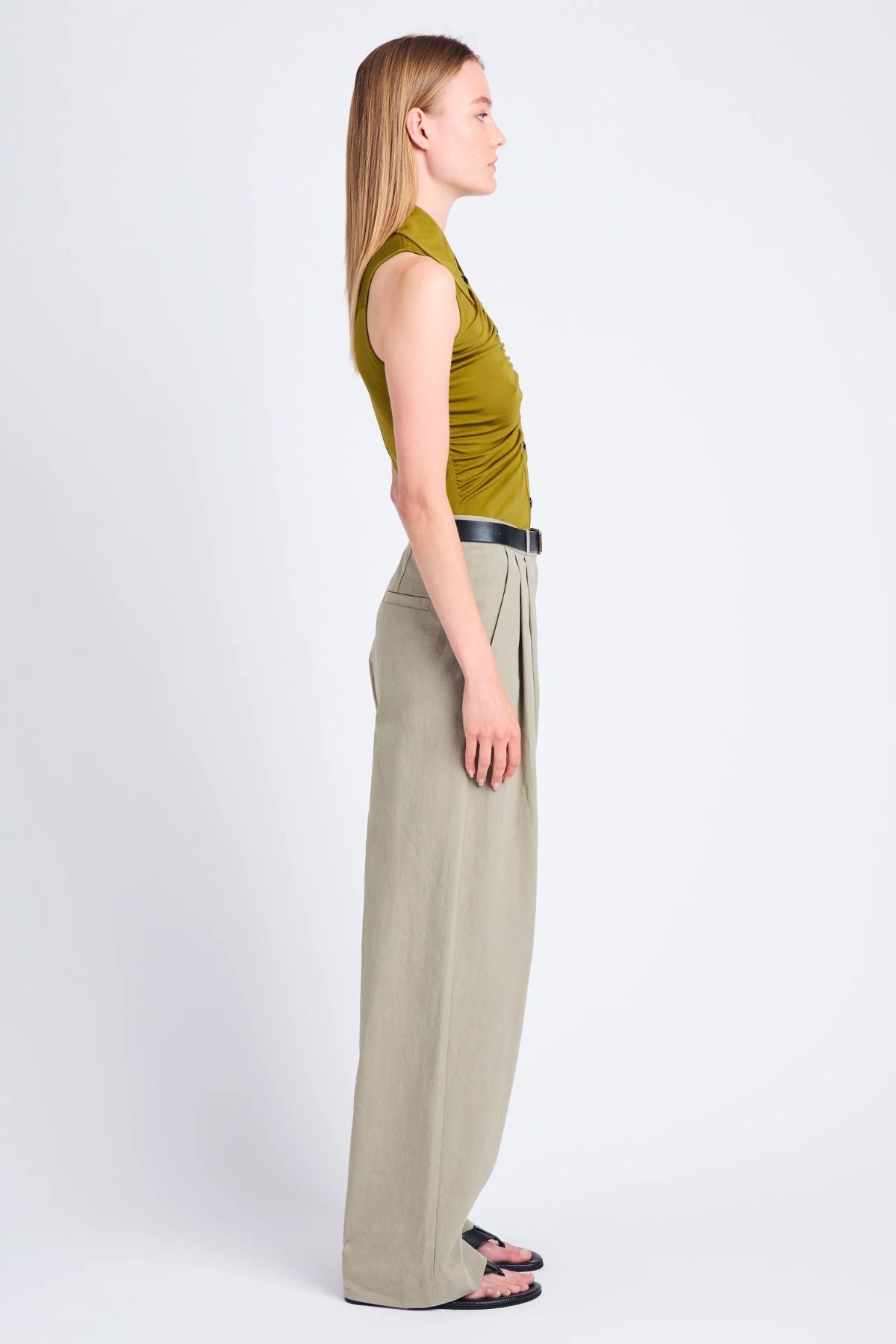 Proenza Schouler White Label Helena Pant - Bayleaf