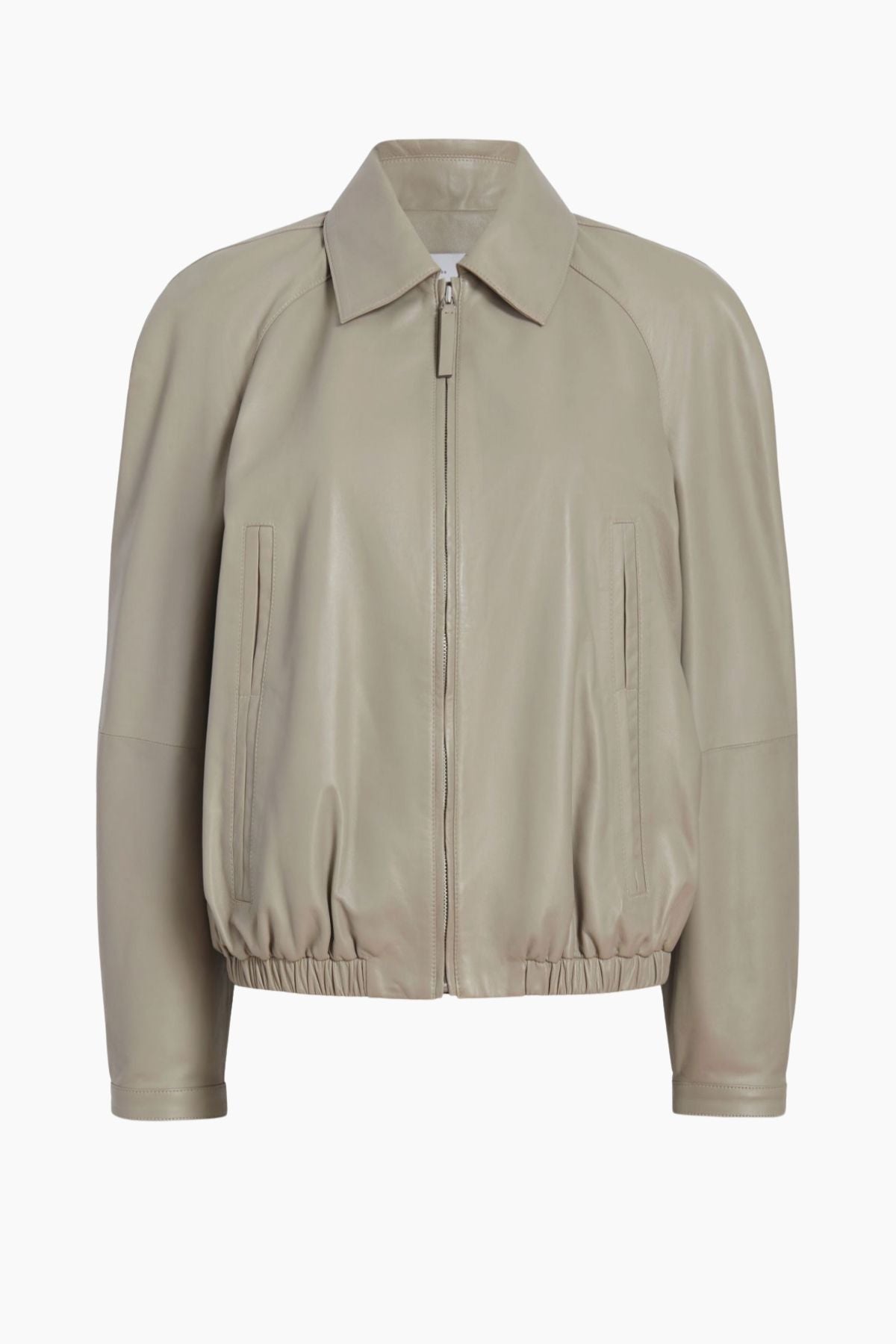 Proenza Schouler Beck Bomber in Paper Leather - Granite