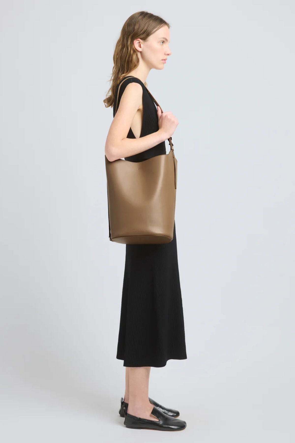 Proenza Schouler Brant Bucket Bag in Smooth Calf - Cumin
