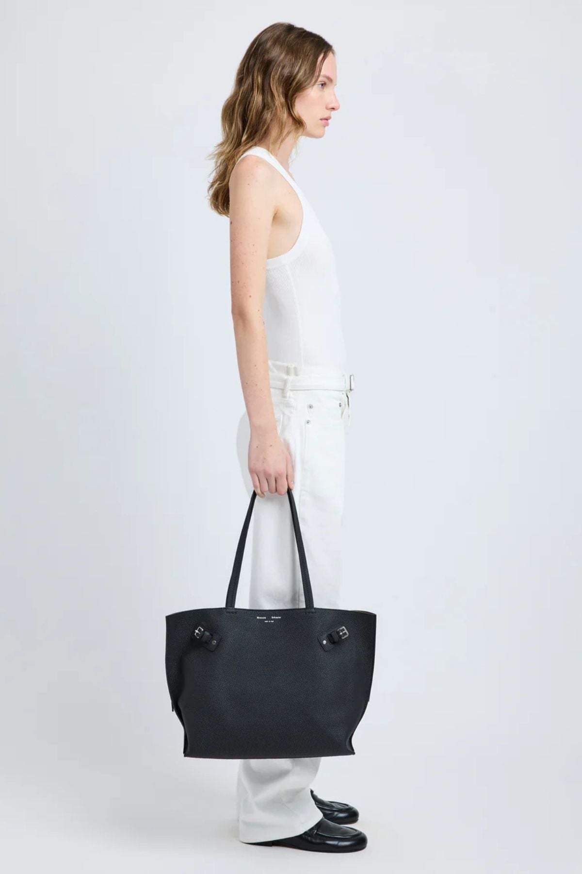 Proenza Schouler Days Tote in Pebbled Calf Skin - Black