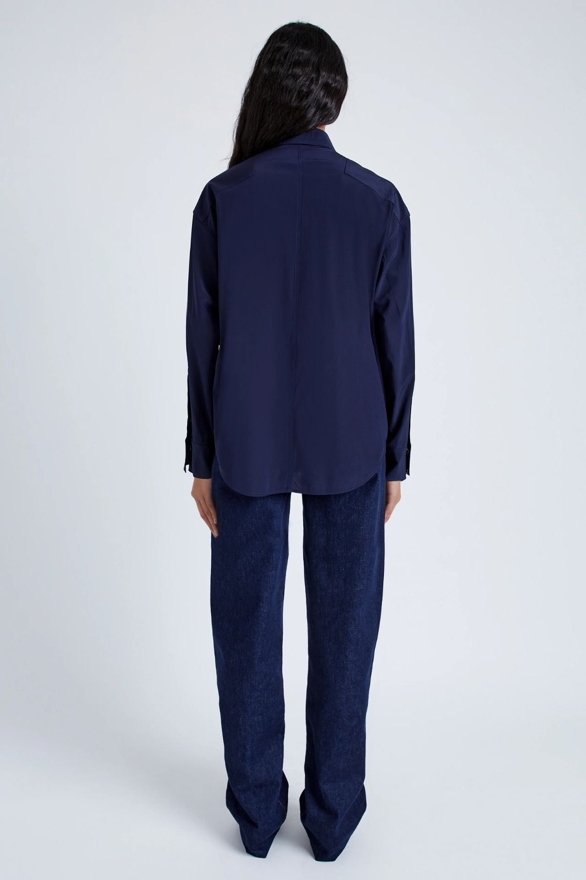 Proenza Schouler Demi Blouse - Navy