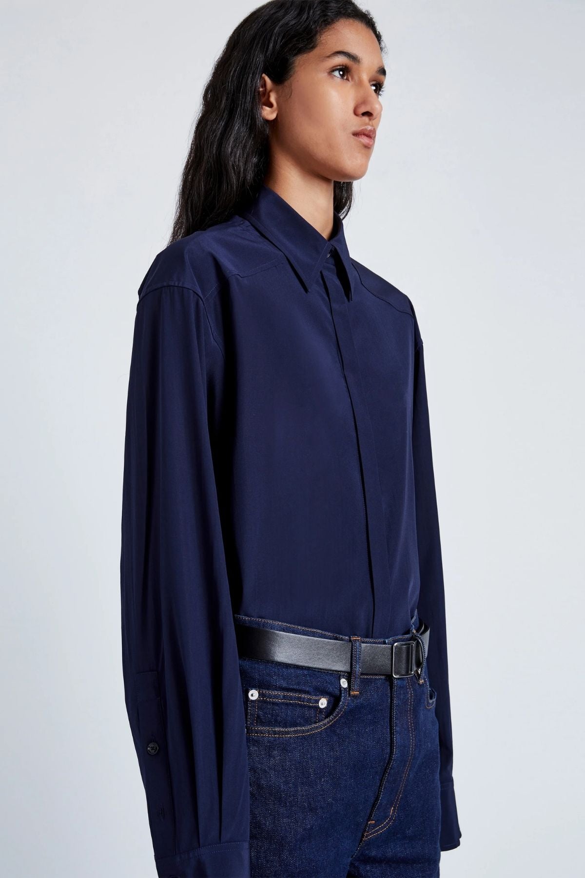 Proenza Schouler Demi Blouse - Navy
