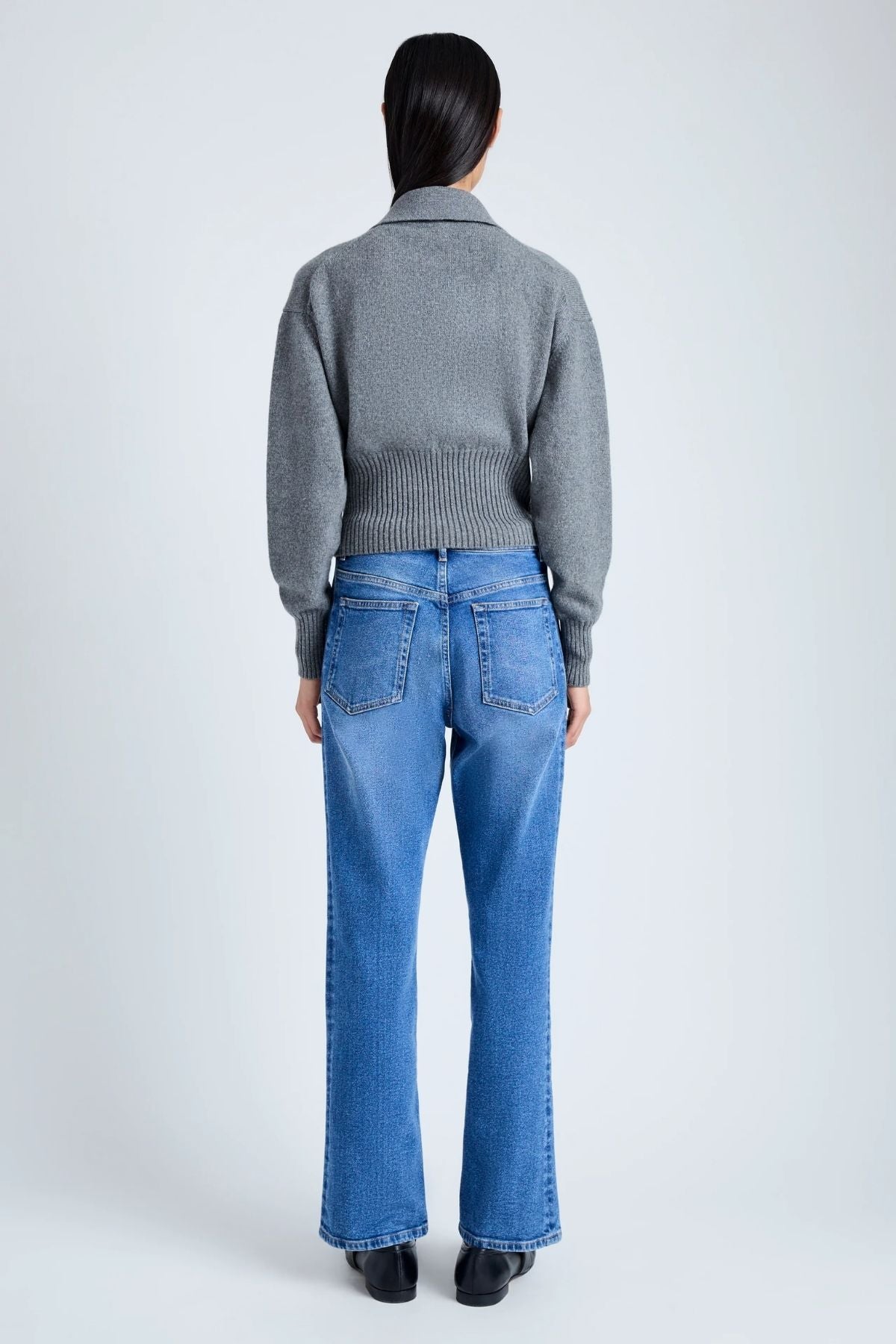 Proenza Schouler Jeanne Cashmere Knit Sweater - Grey Melange