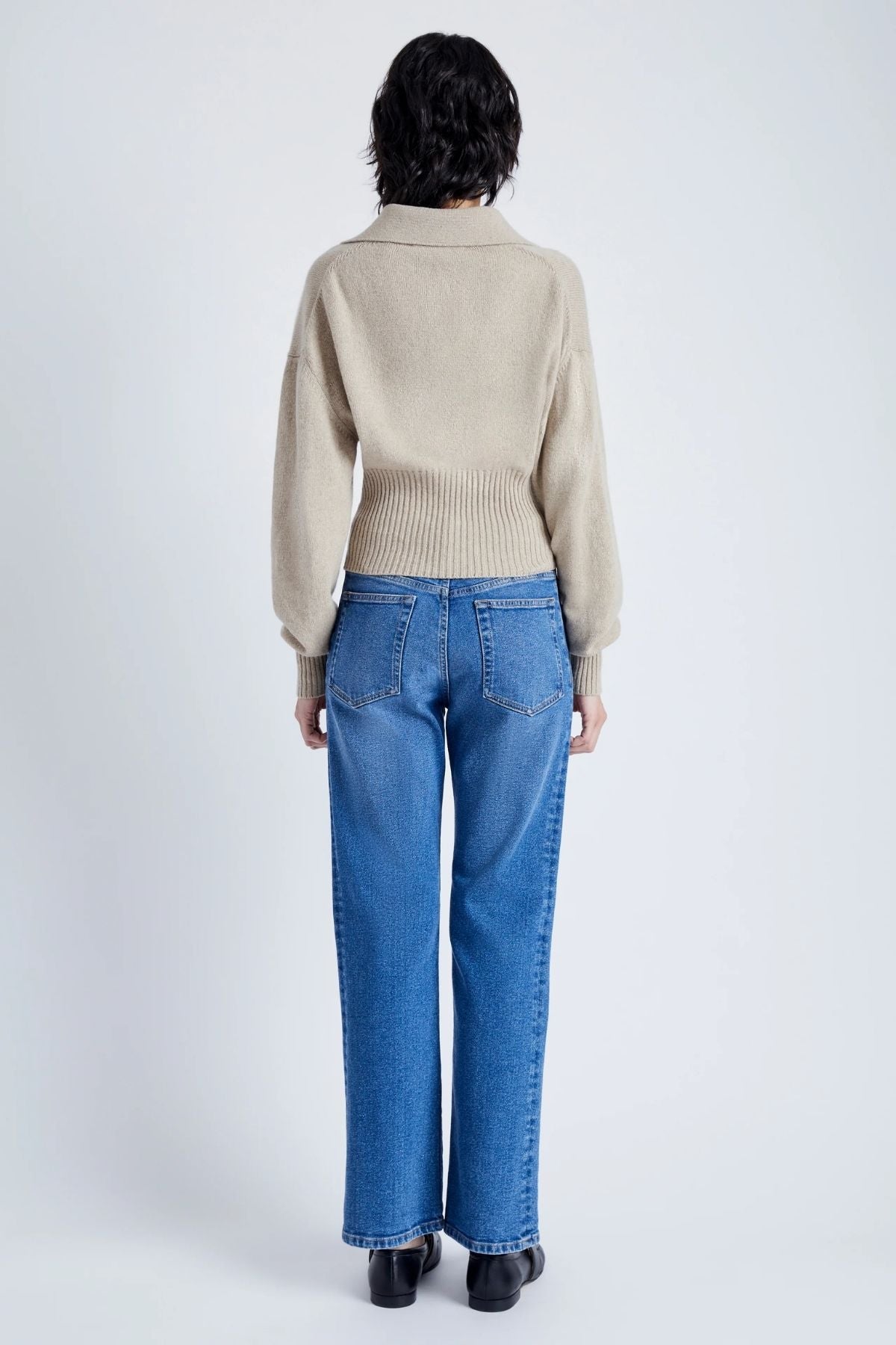 Proenza Schouler Jeanne Cashmere Knit Sweater - Oatmeal