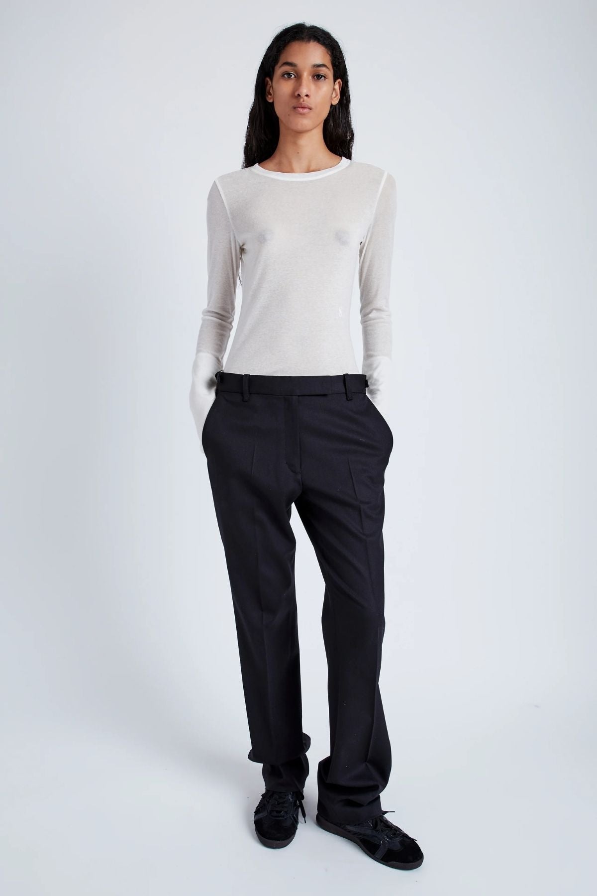 Proenza Schouler Kaiya Sheer Top - Bone