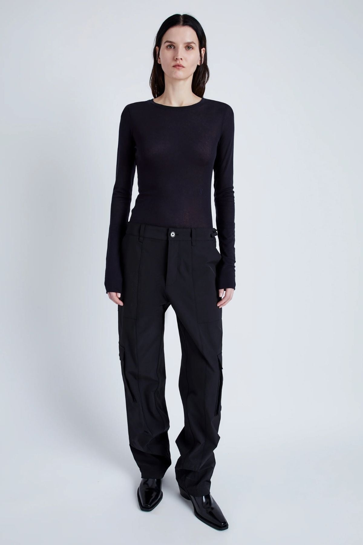 Proenza Schouler Kaiya Sheer Top - Midnight