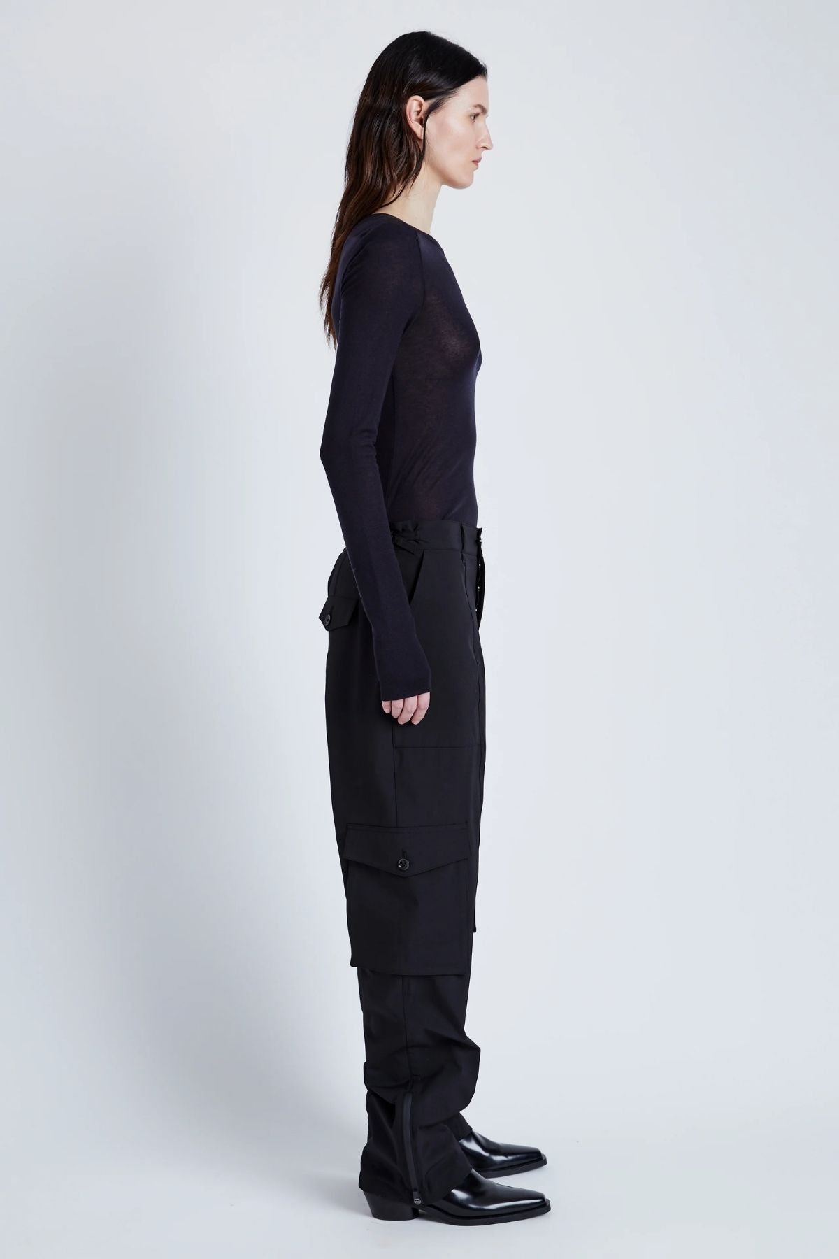 Proenza Schouler Kaiya Sheer Top - Midnight