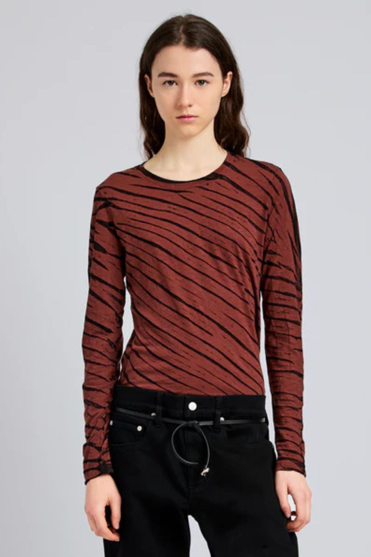 Proenza Schouler Mia Tie Dye Tissue T-Shirt - Bark Multi