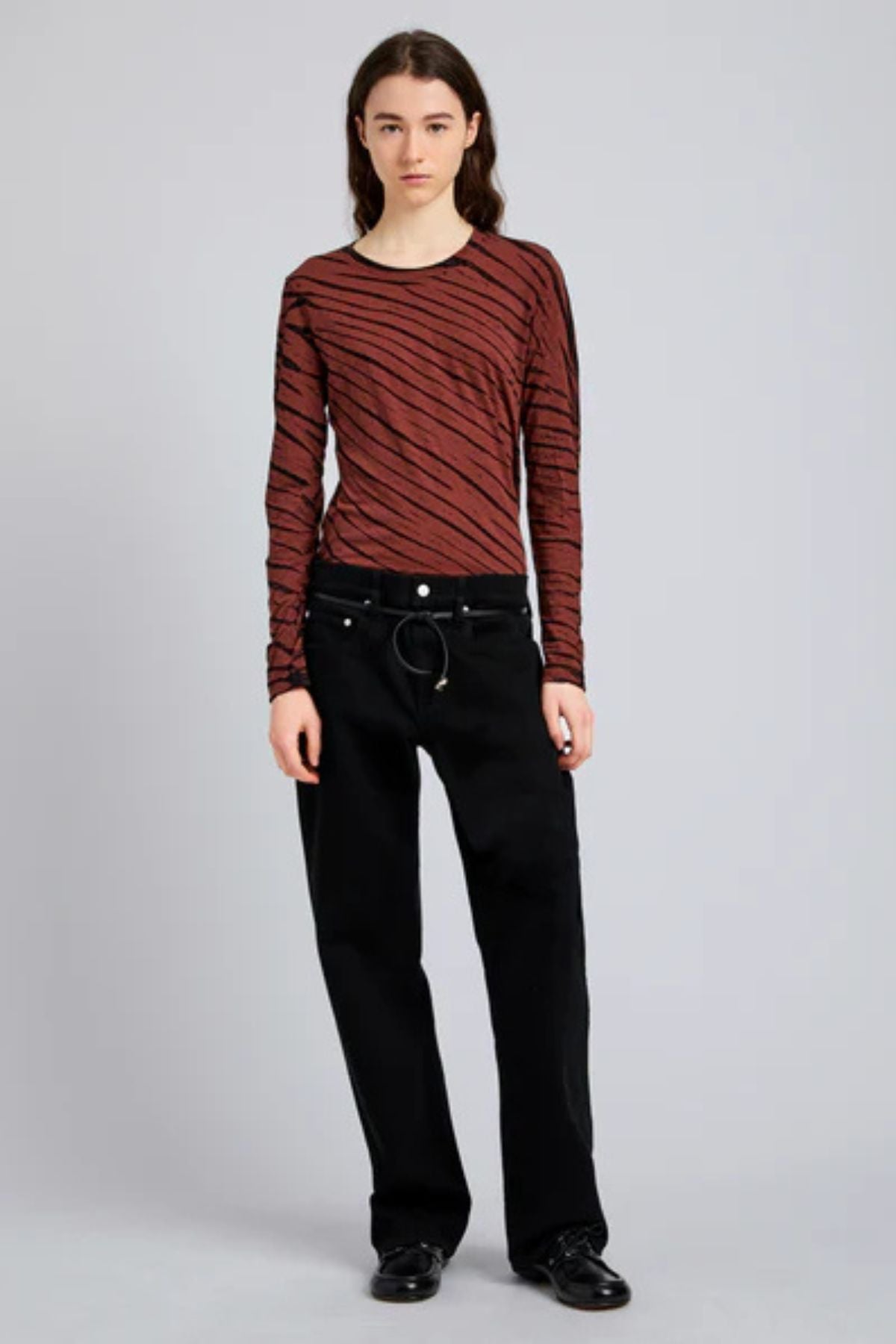 Proenza Schouler Mia Tie Dye Tissue T-Shirt - Bark Multi