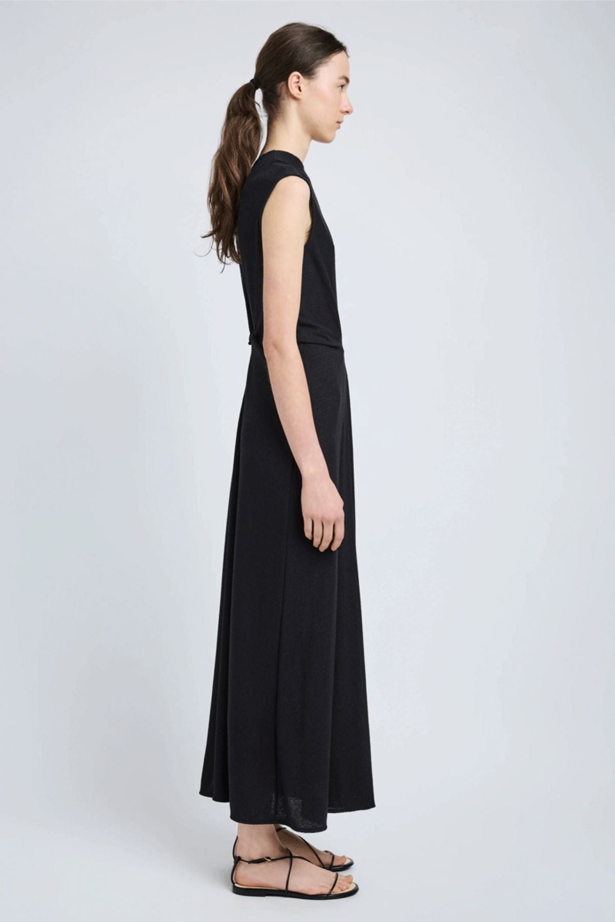 Proenza Schouler Miranda Dress in Twisted Rib - Black