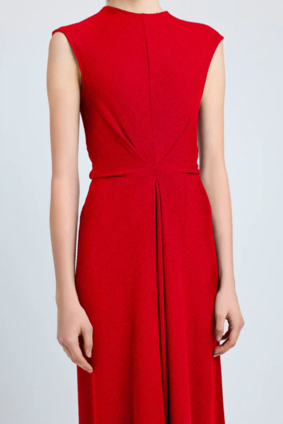 Proenza Schouler Miranda Dress in Twisted Rib - Dark Poppy