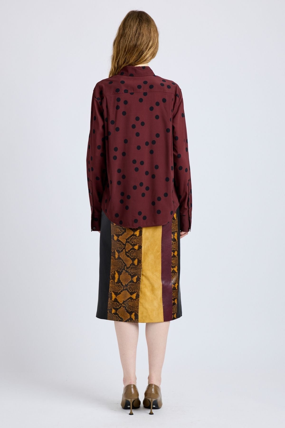 Proenza Schouler Paz Shirt - Espresso Multi
