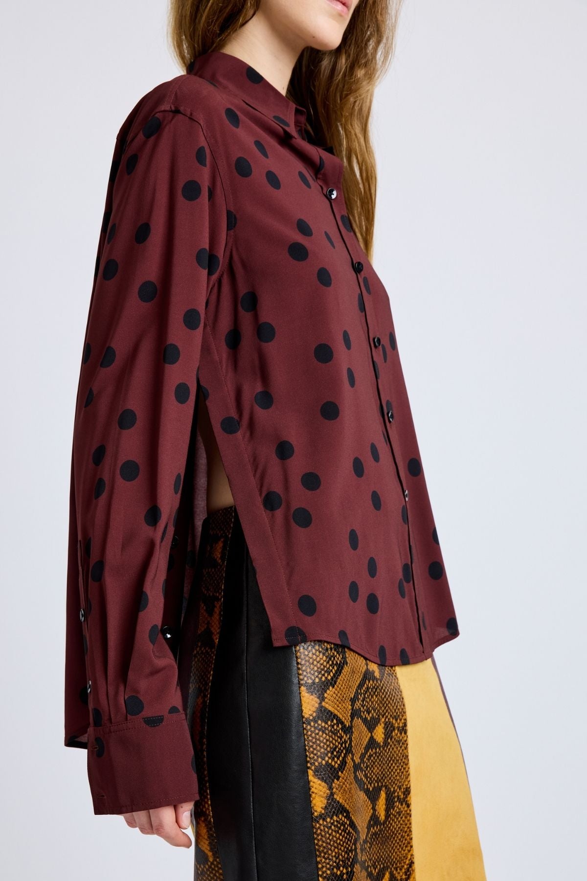 Proenza Schouler Paz Shirt - Espresso Multi