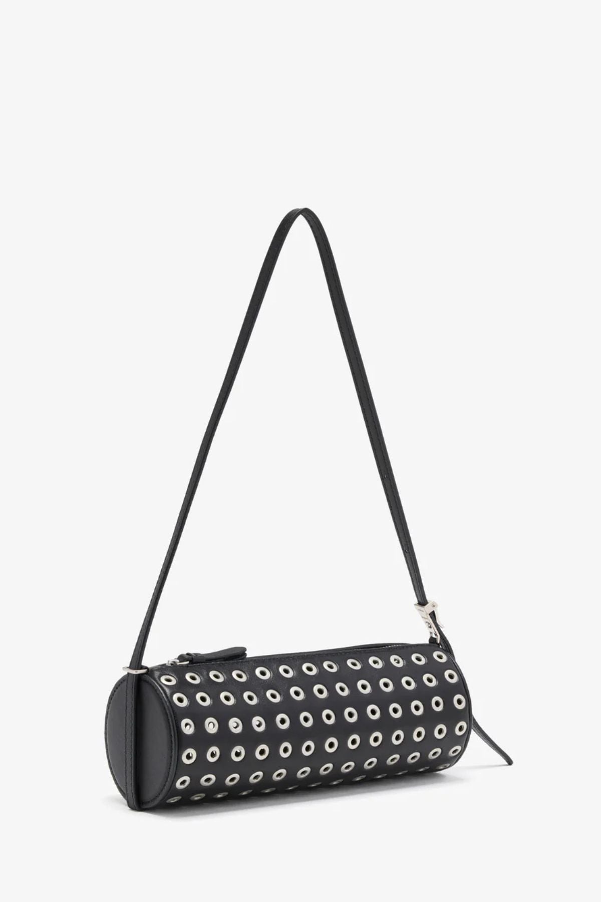 Proenza Schouler Silo Bag in Eyelet Covered Nappa - Black