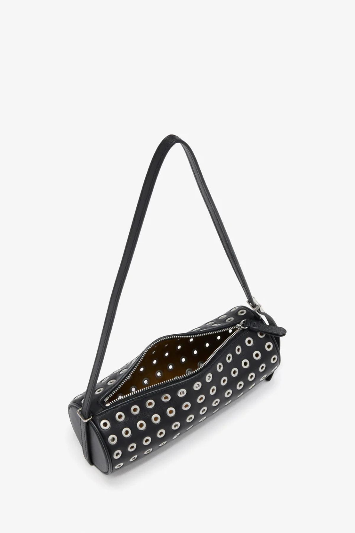 Proenza Schouler Silo Bag in Eyelet Covered Nappa - Black