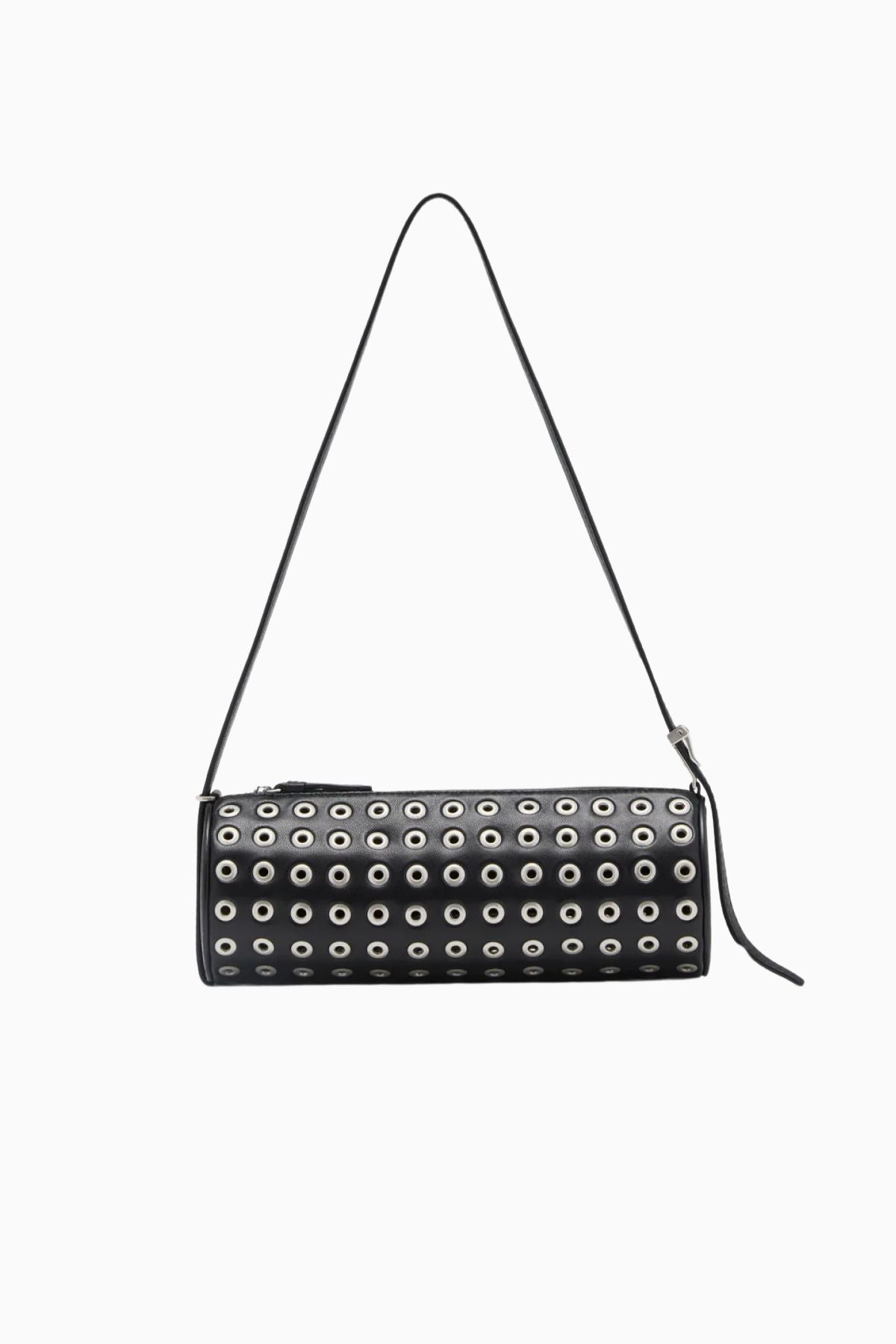 Proenza Schouler Silo Bag in Eyelet Covered Nappa - Black