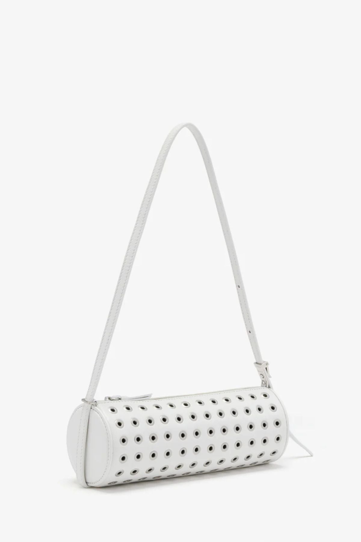 Proenza Schouler Silo Bag in Eyelet Covered Nappa - Optic White