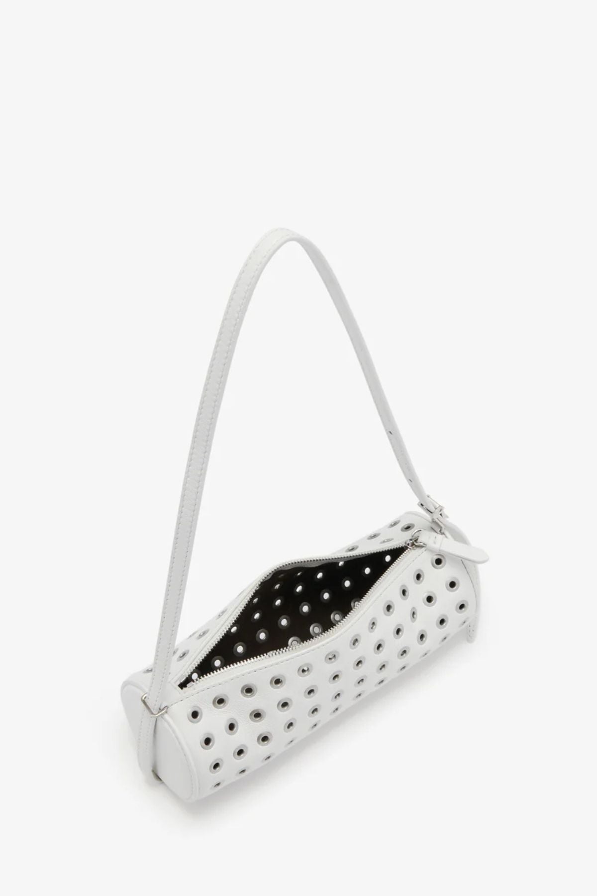 Proenza Schouler Silo Bag in Eyelet Covered Nappa - Optic White