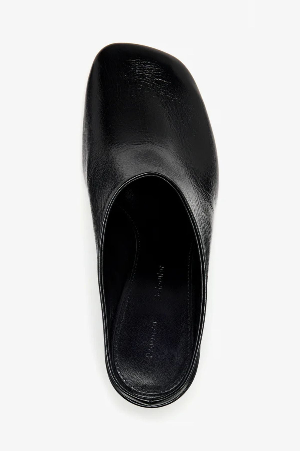 Proenza Schouler Slant Mules Slick Calf - Black