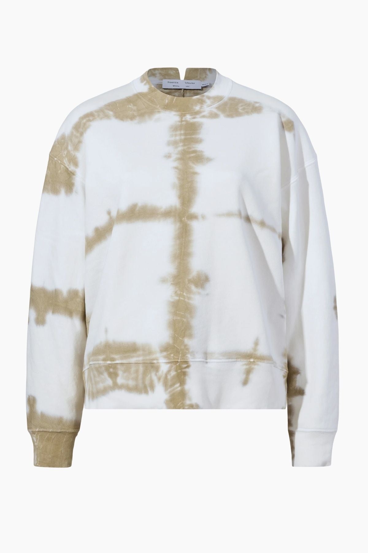 Proenza Schouler White Label Blake Tie Dye Sweatshirt White/ Khaki