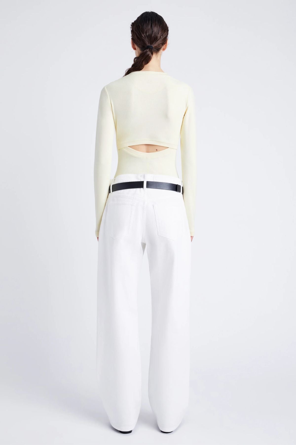 Proenza Schouler White Label Delaney Bodysuit - Pale Yellow