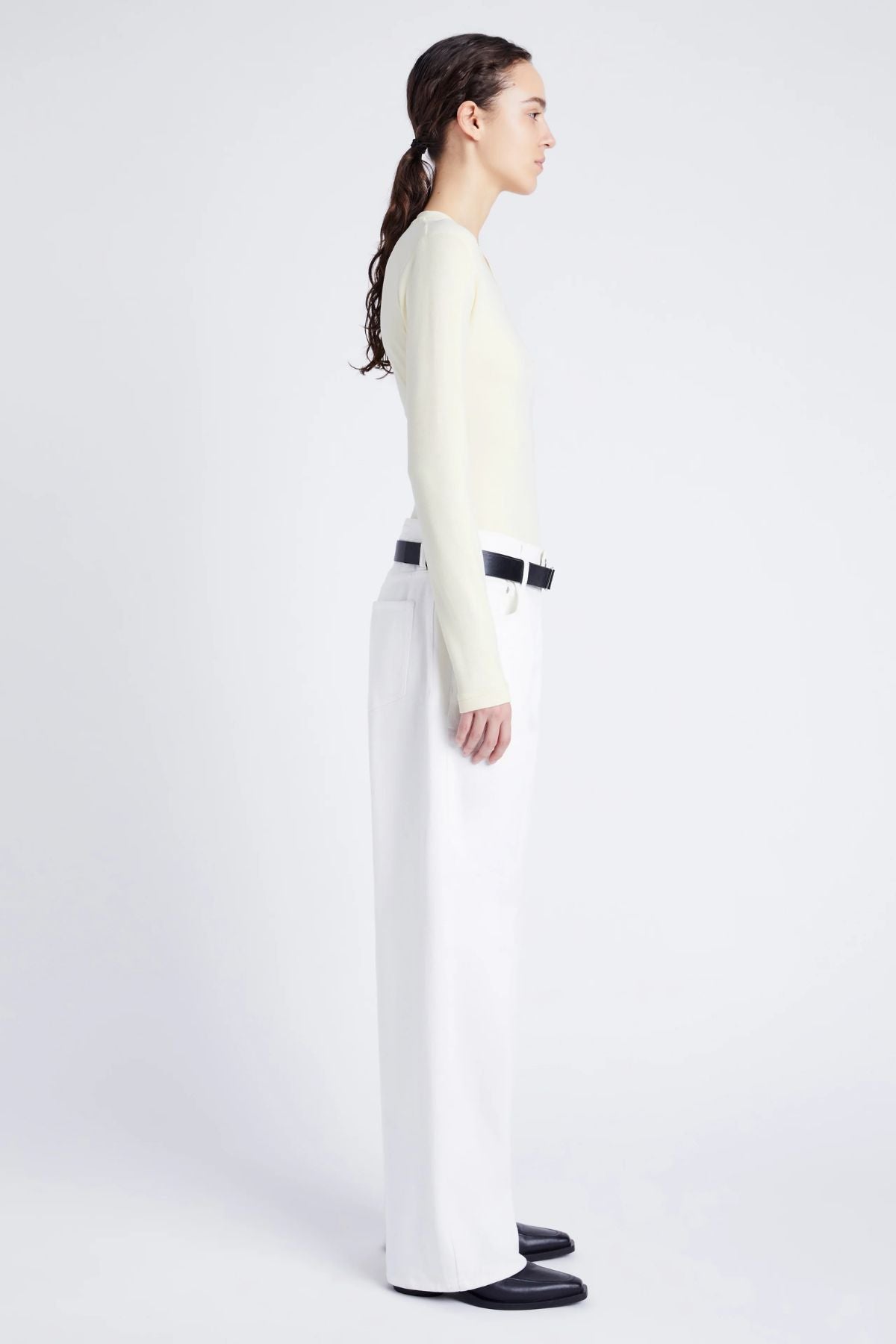 Proenza Schouler White Label Delaney Bodysuit - Pale Yellow