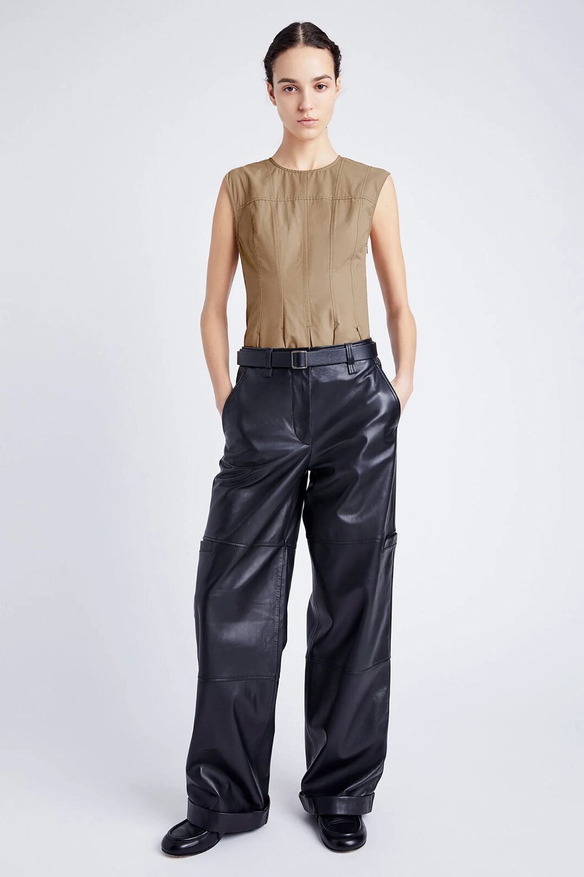 Proenza Schouler White Label Felix Top - Dark Birch