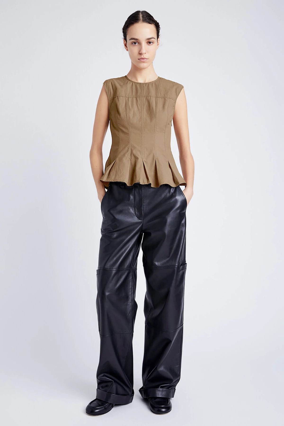 Proenza Schouler White Label Felix Top - Dark Birch