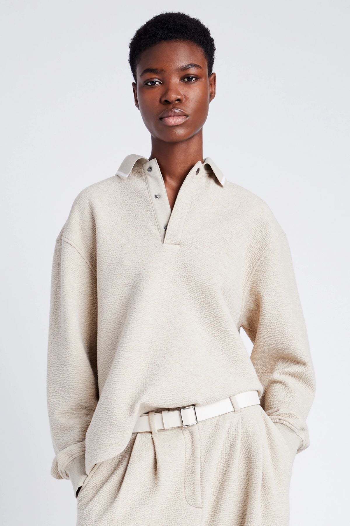 Proenza Schouler White Label Genevieve Knit Sweater - Oatmeal Melange