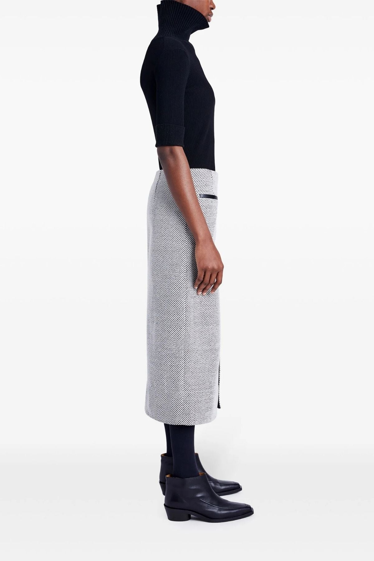 Proenza Schouler White Label Kingsley Skirt - White/ Grey