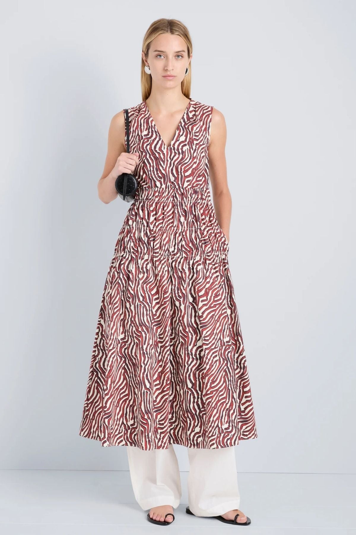 Proenza Schouler White Label Loren Dress - Rust/ Cream