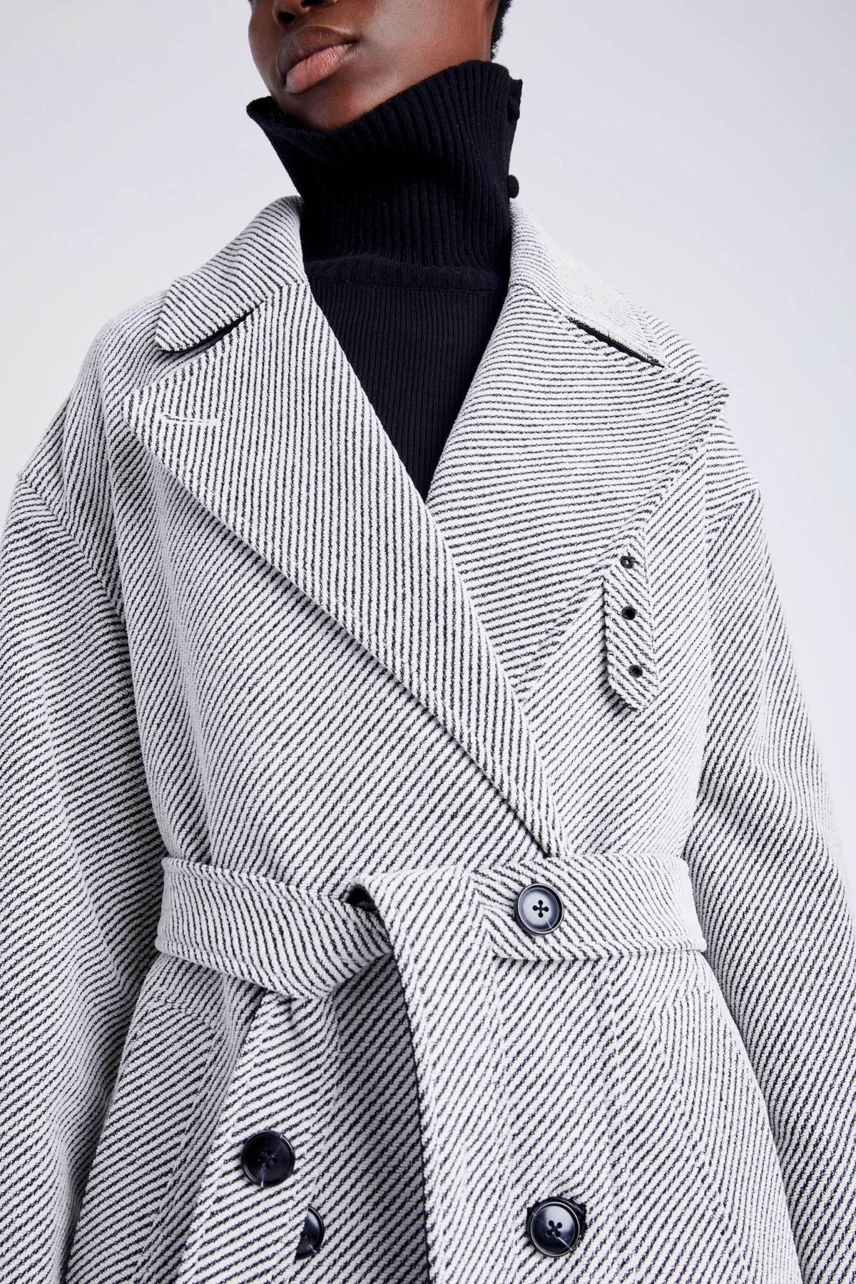 Proenza Schouler White Label Ronan Coat - White/ Grey