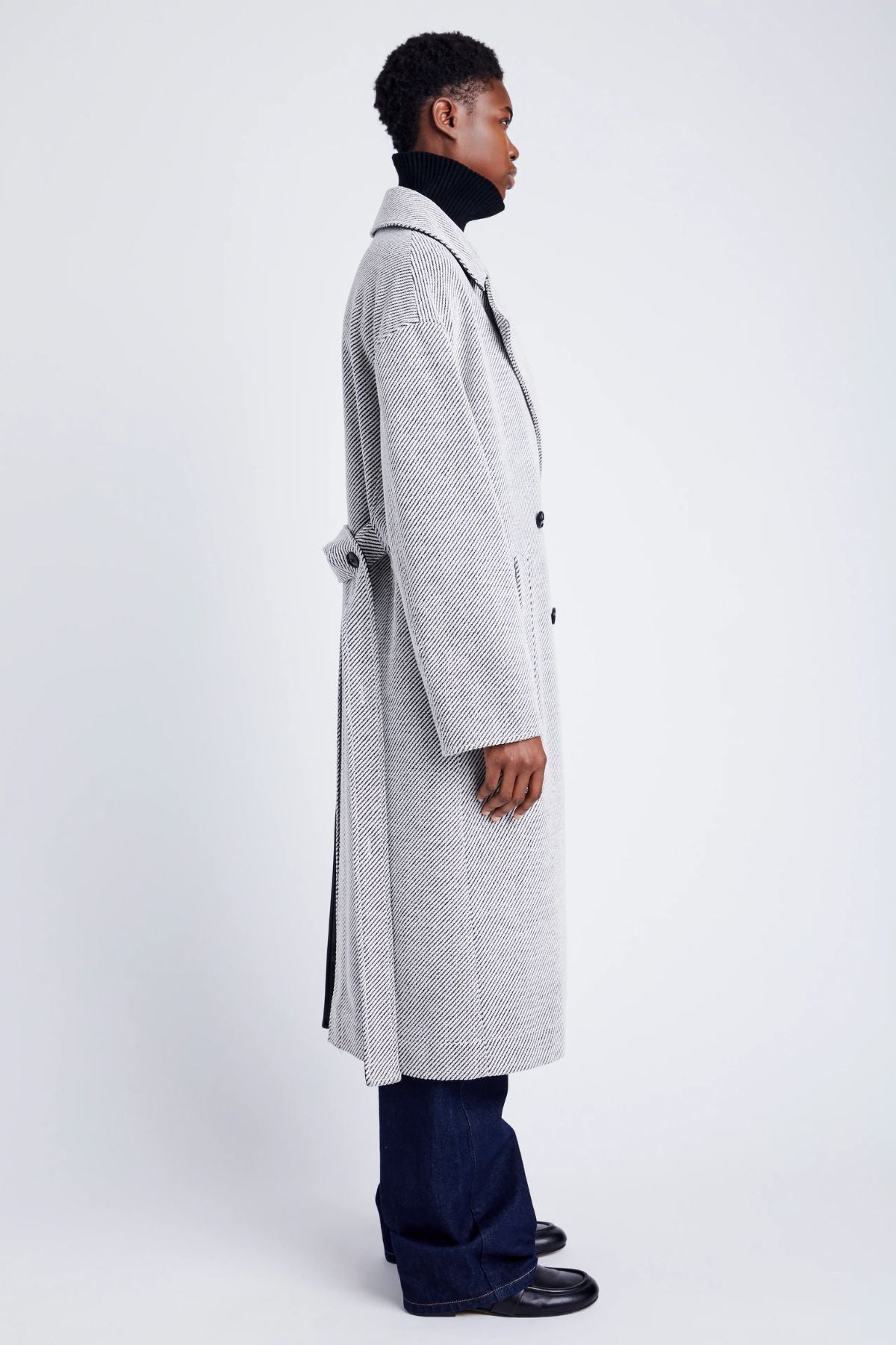 Proenza Schouler White Label Ronan Coat - White/ Grey