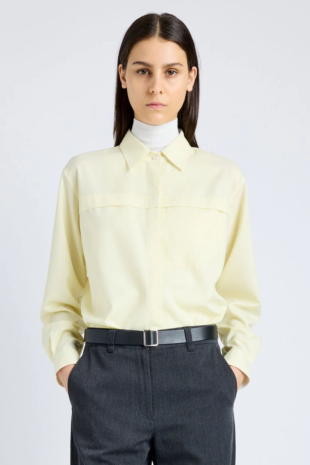 Proenza Schouler White Label Rose Shirt - Light Yellow