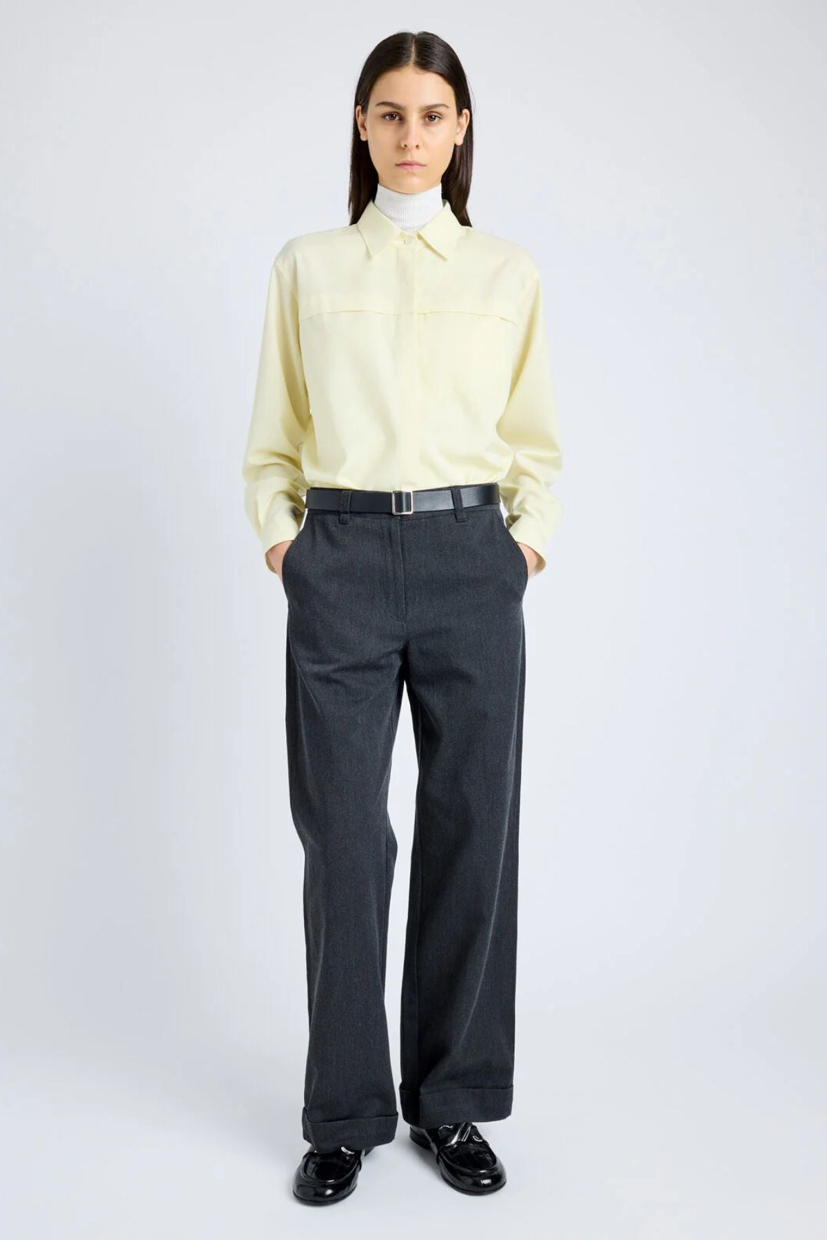 Proenza Schouler White Label Rose Shirt - Light Yellow