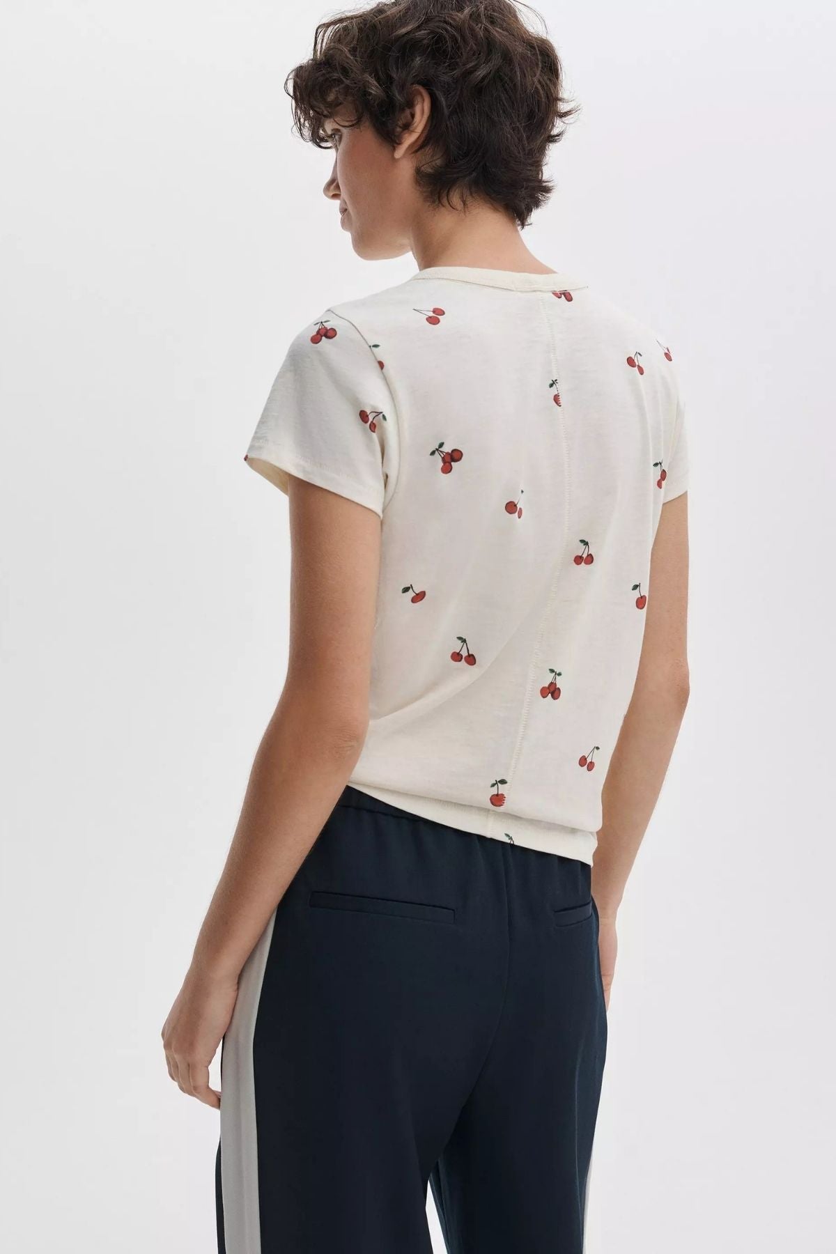Rag & Bone All Over Cherry Tee - White Multi