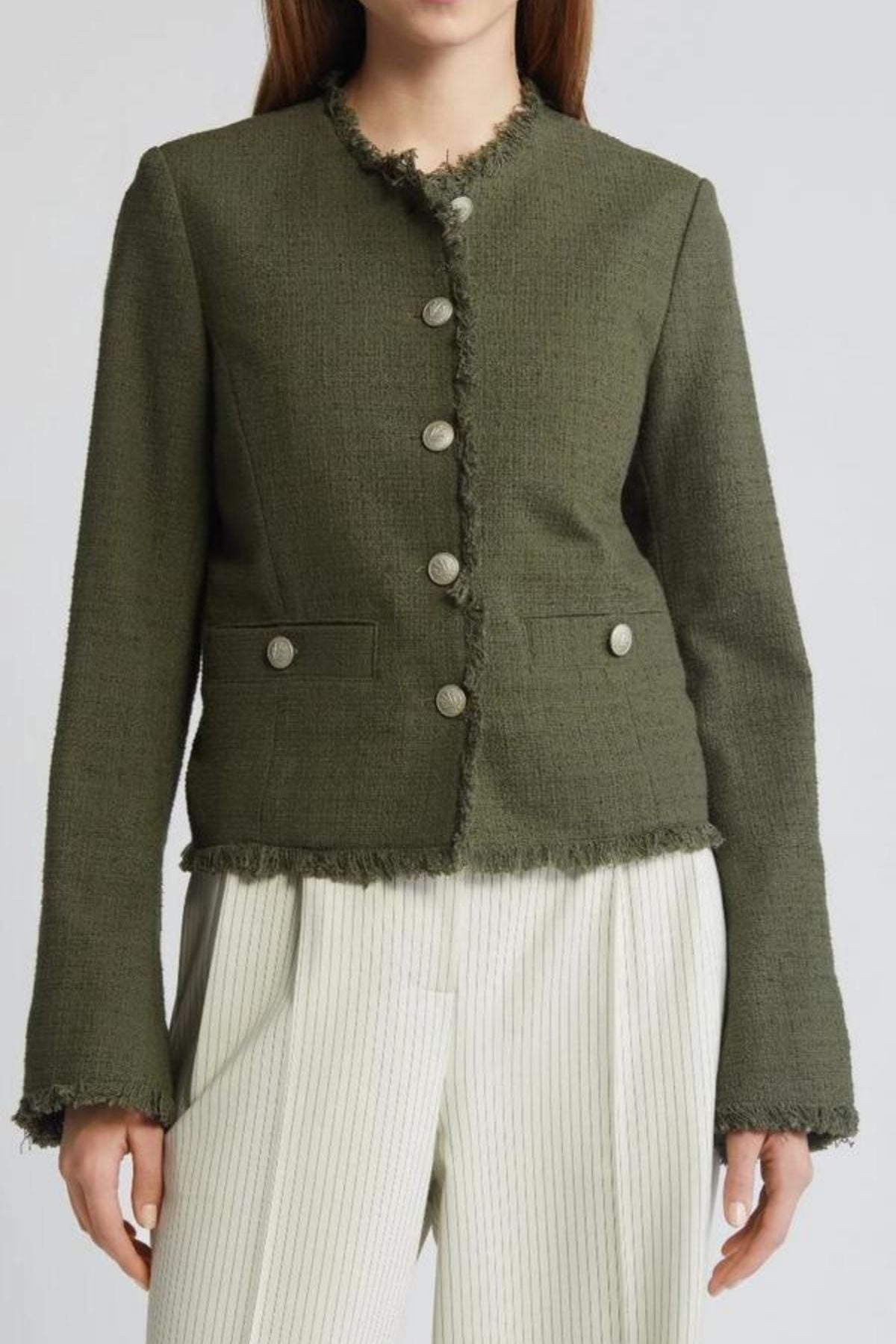 Rag & Bone Carmen Tweed Jacket - Army