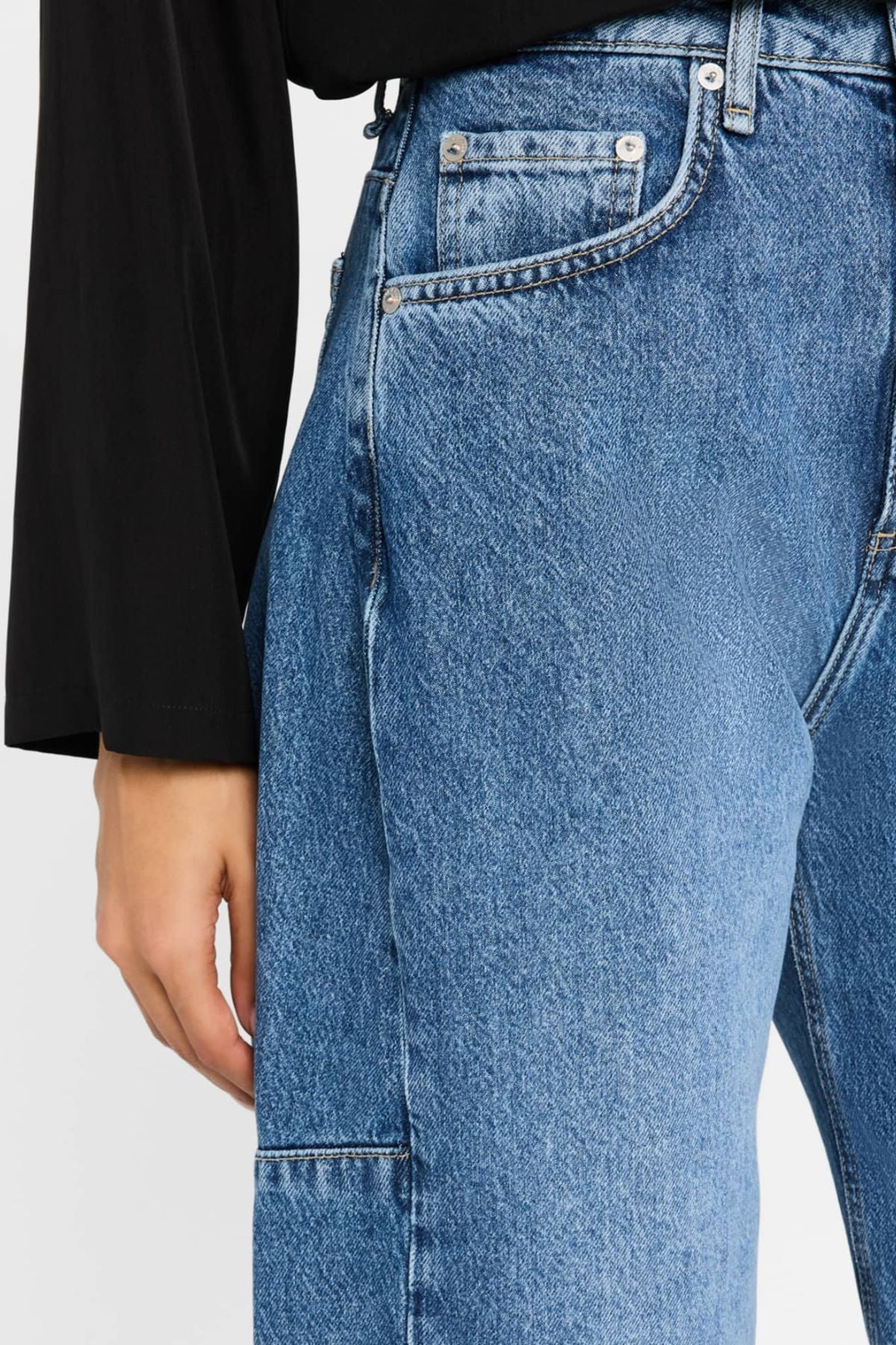 Rag & Bone Charlie High Rise Barrel Leg Jean - Accord