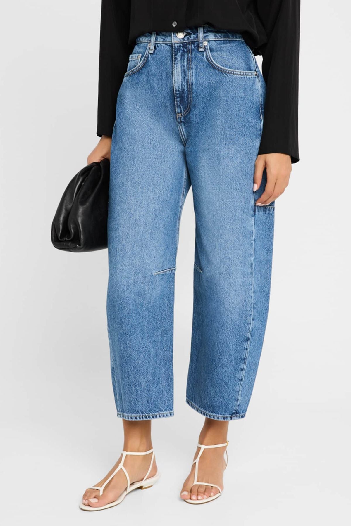 Rag & Bone Charlie High Rise Barrel Leg Jean - Accord
