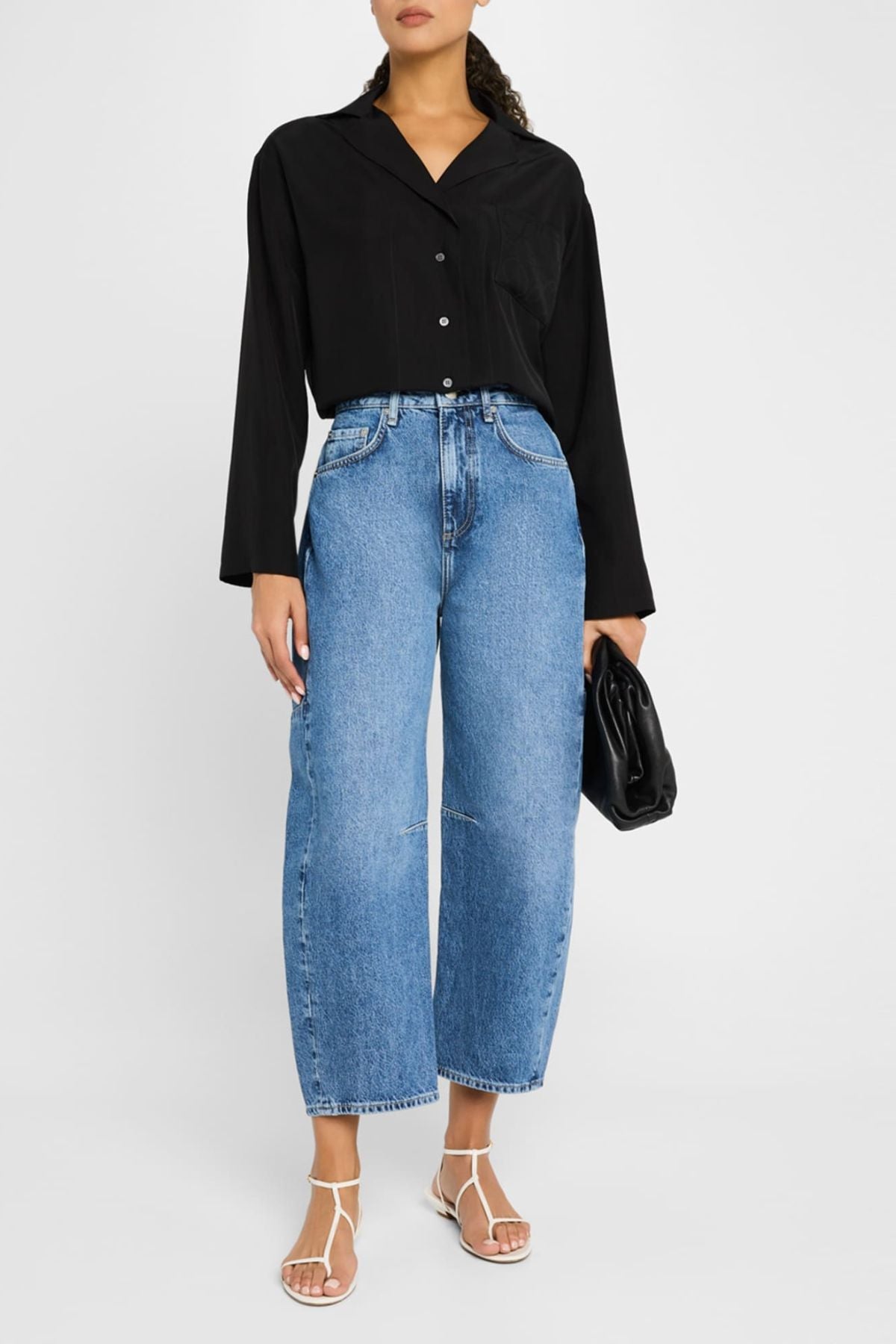Rag & Bone Charlie High Rise Barrel Leg Jean - Accord