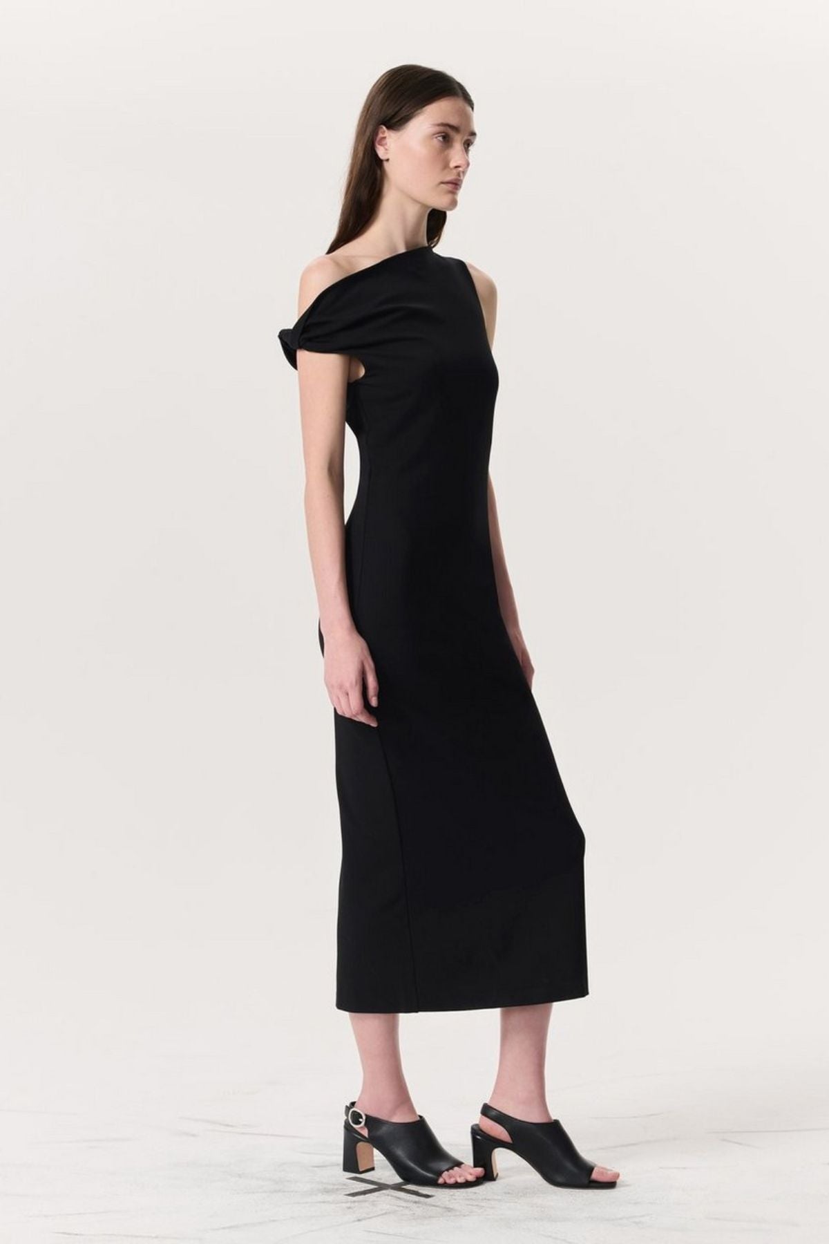 Rag & Bone Irina Asym Maxi Dress - Black
