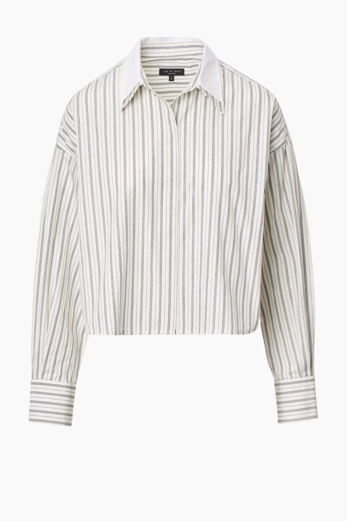 Rag & Bone Marin Stripe Layered Shirt - Cream Stripe