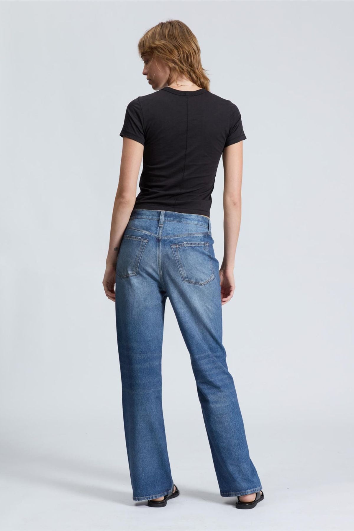 Rag & Bone Script Baby Tee - Black