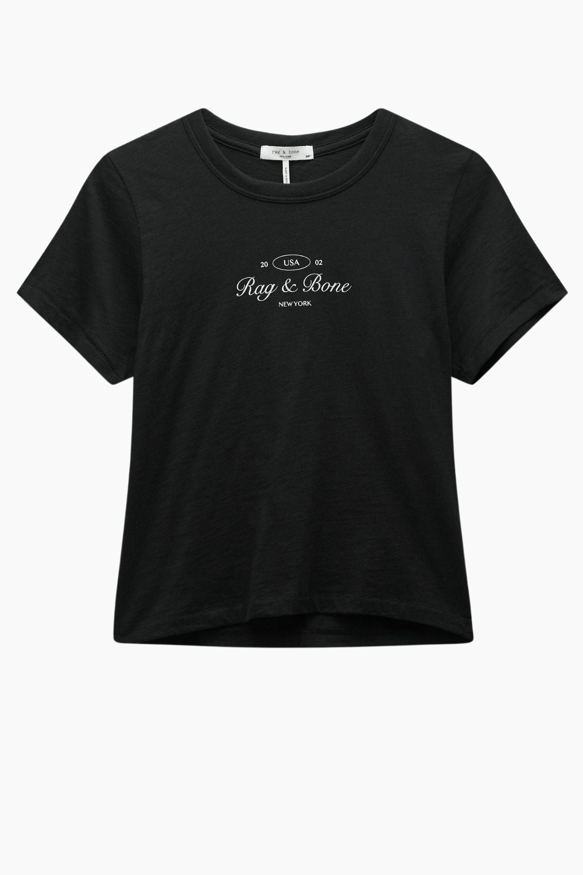Rag & Bone Script Baby Tee - Black