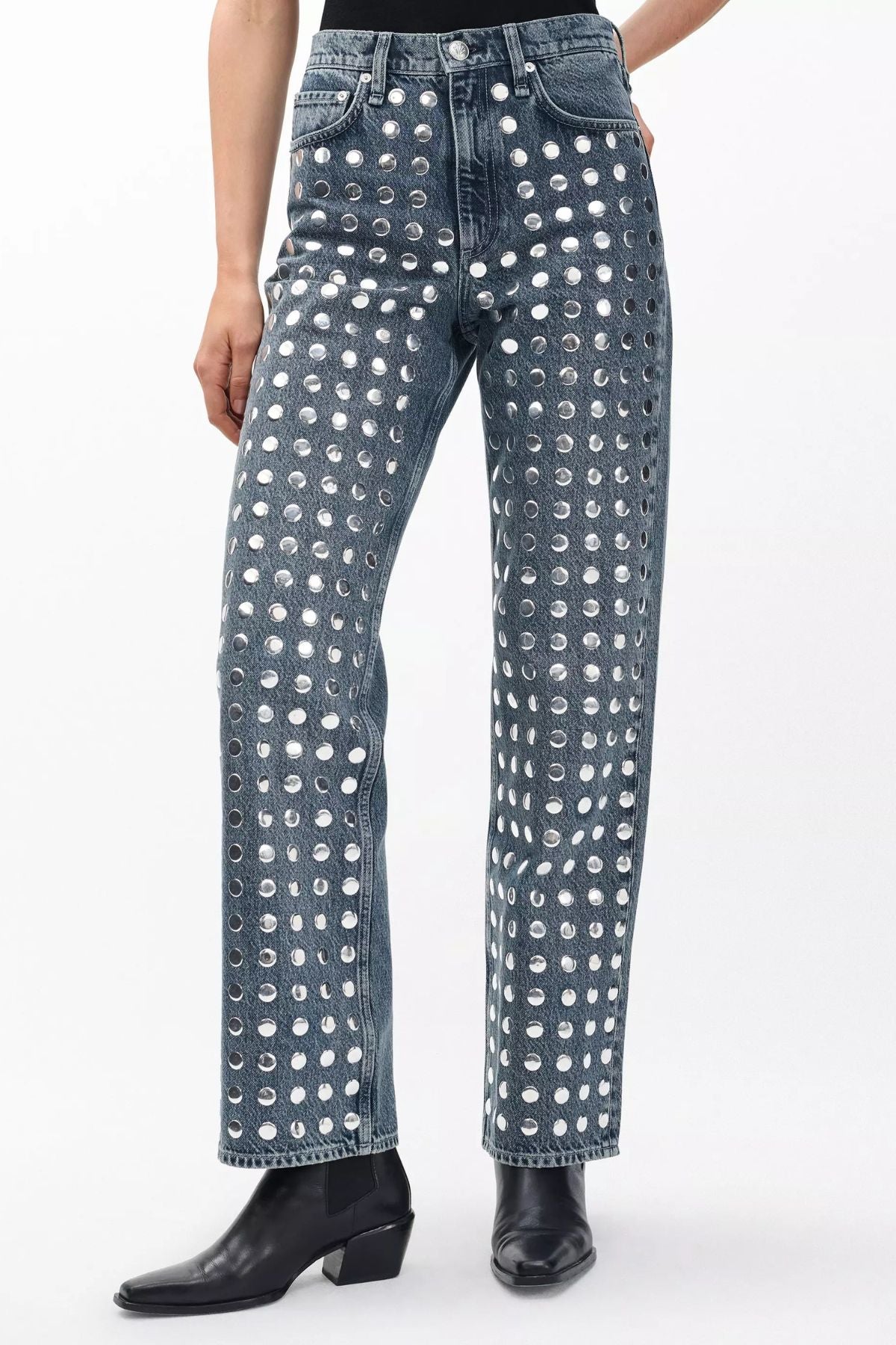 Rag & Bone Shea Relaxed Studded Jean - Kingston