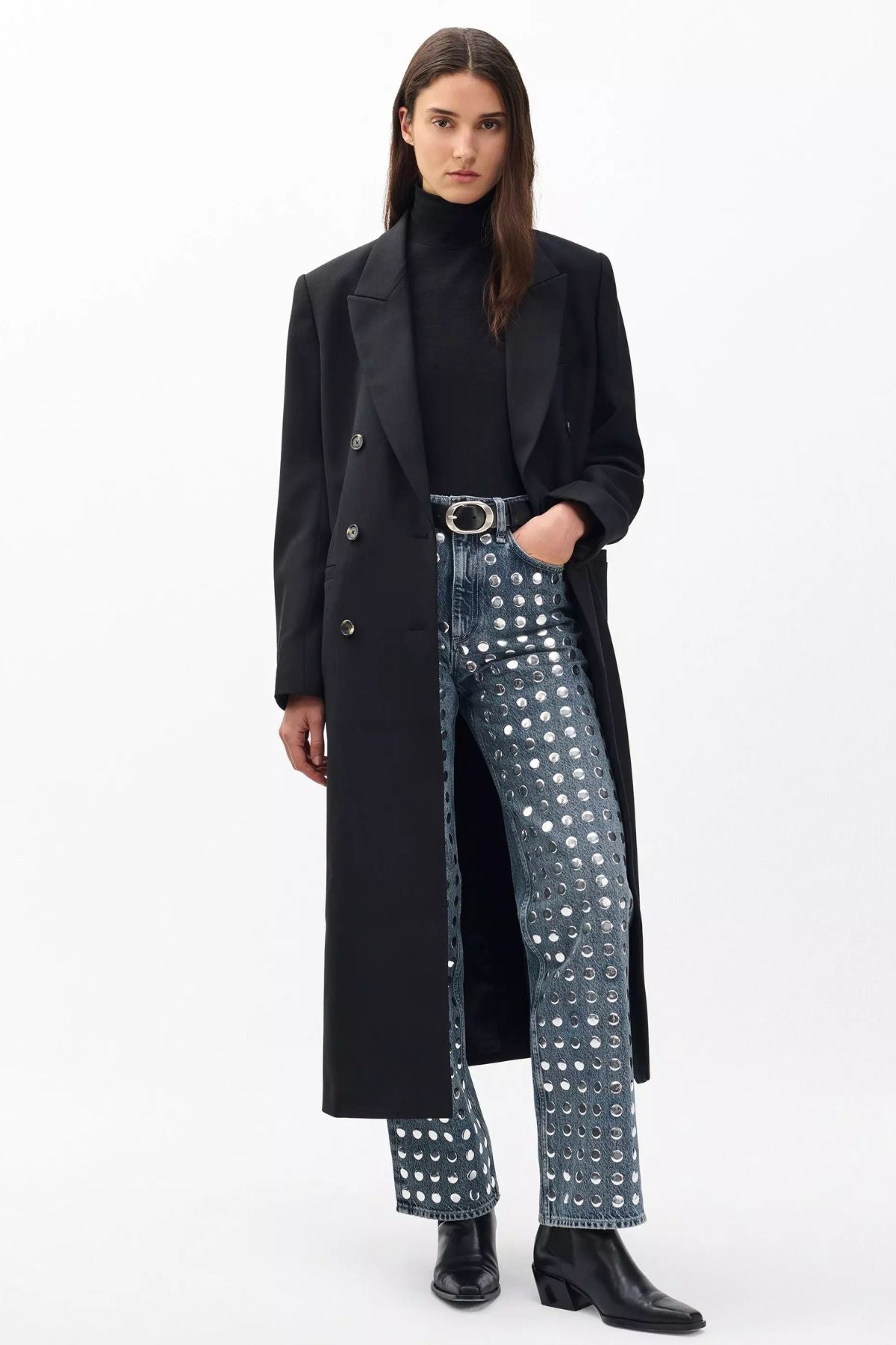 Rag & Bone Shea Relaxed Studded Jean - Kingston
