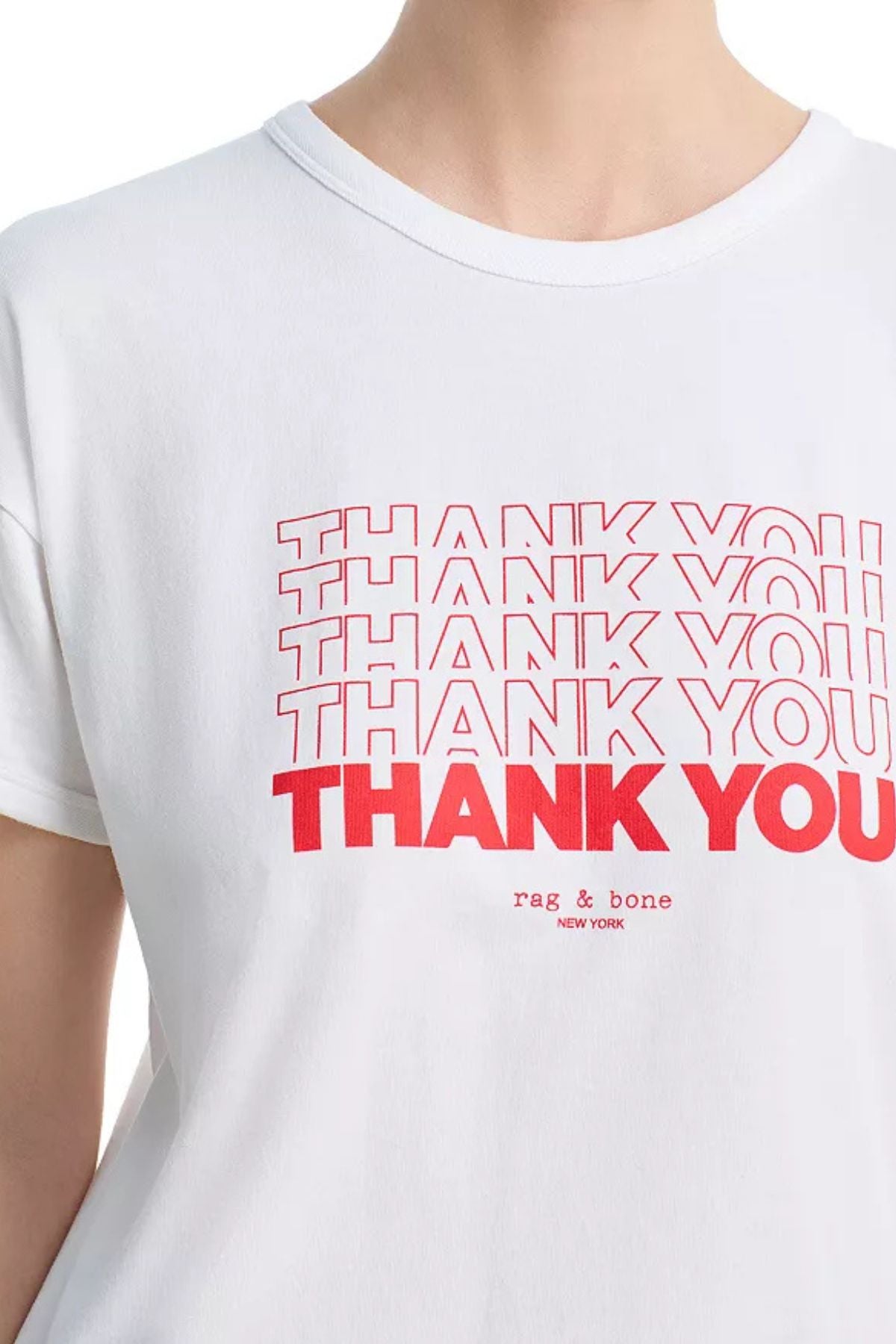 Rag & Bone Thank You T-Shirt - White